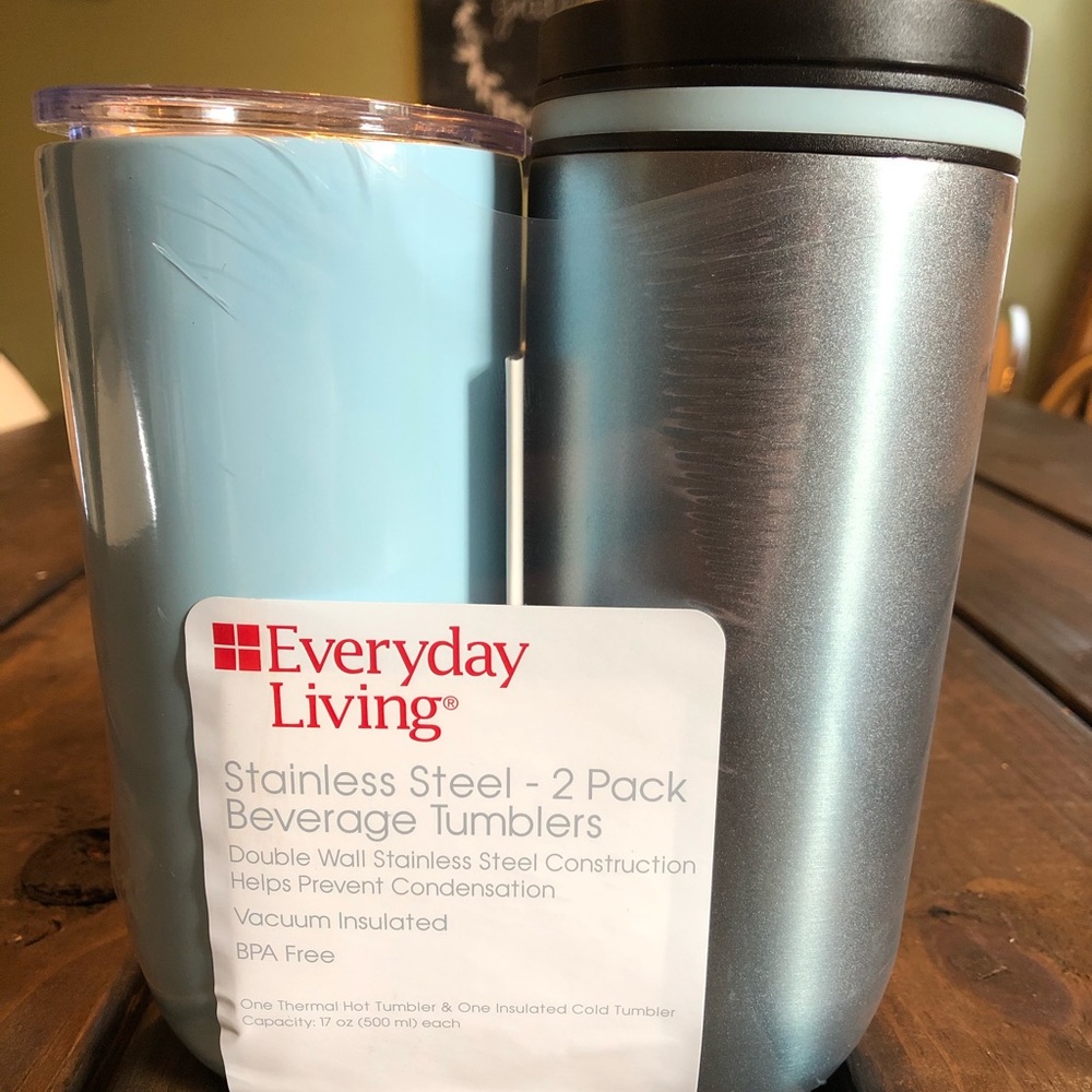 Stainless steel - 2 pack beverage tumblers